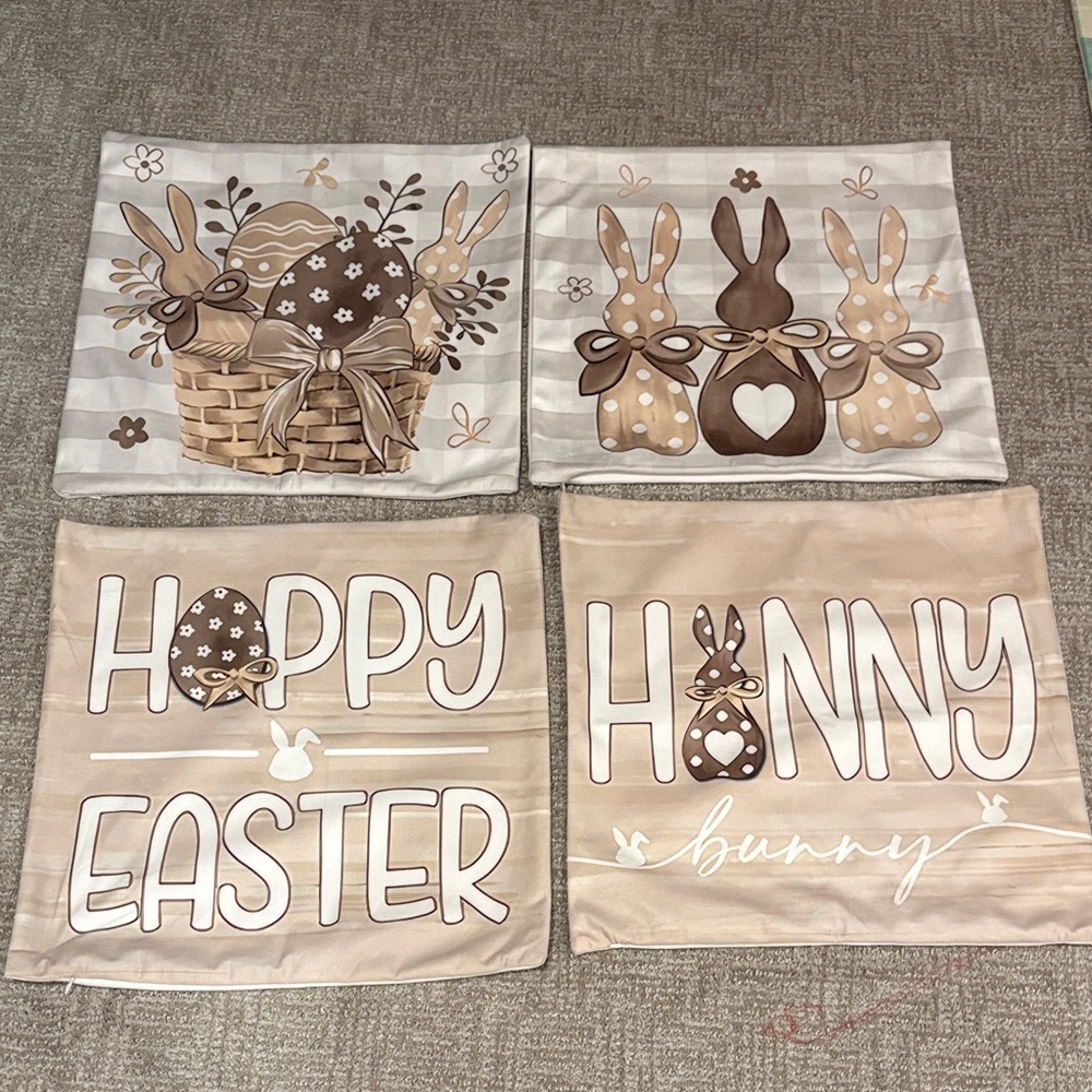 Easter Bunny Pillow Covers Set